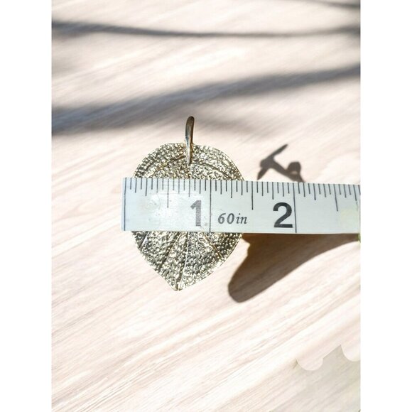Vintage 1970's Silver Electroplated Leaf Peadant - Picture 3 of 4